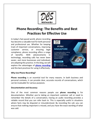 Phone Recording- The Benefits and Best Practices for Effective Use