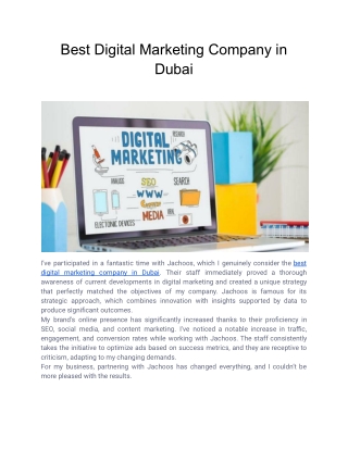 Best Digital Marketing Company in Dubai