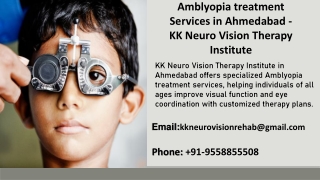 Amblyopia treatment Services in Ahmedabad - KK Neuro Vision Therapy Institute