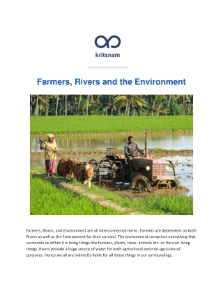 Farmers, Rivers And The Environment