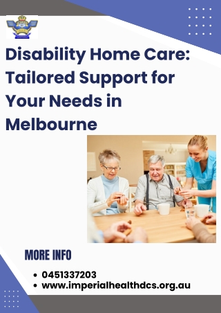 Disability Home Care Tailored Support for Your Needs in Melbourne