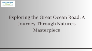 Great ocean road road trip