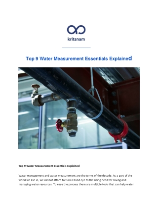Top 9 Water Measurement Essentials Explained