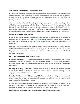 The Ultimate Guide to Security Awareness Training