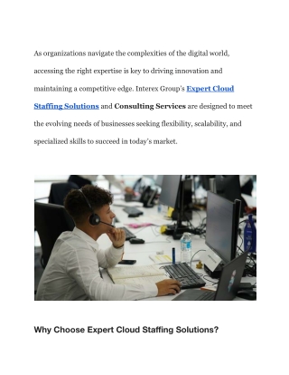 Transforming Your Business with Expert Cloud Staffing Solutions and Consulting Services