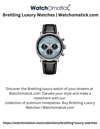Breitling Luxury Watches | watchomatick.com