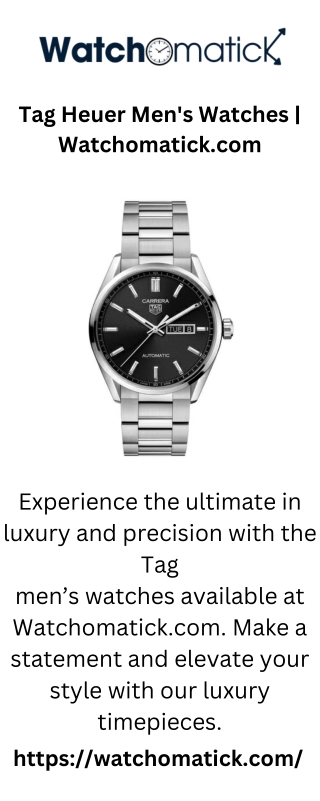 Tag Heuer Men's Watches | Watchomatick.com