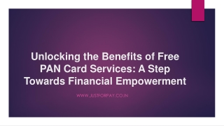 Unlocking the Benefits of Free PAN Card Services: A Step Towards Financial Empow