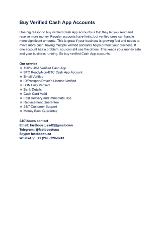 Buy Verified Cash App Accounts