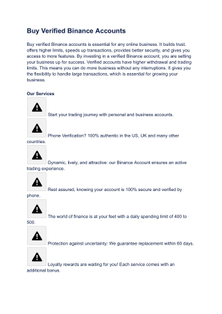 Buy Verified Binance Accounts