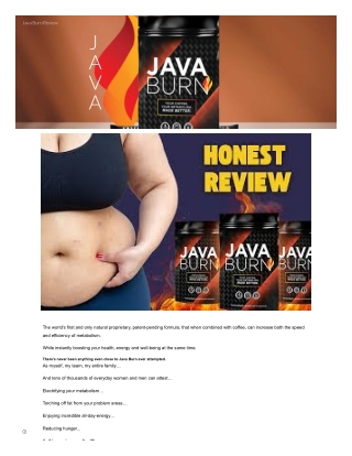 Java burn weight lose supplements Review