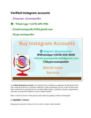 Buy Instagram Accounts
