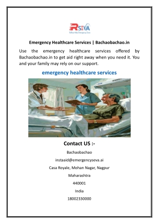 Emergency Healthcare Services  Bachaobachao.in
