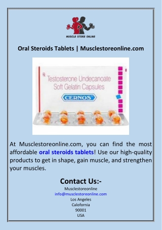 Oral Steroids Tablets  Musclestoreonline.com