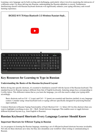 Russian Keyboard Shortcuts Every Language Learner Should Know