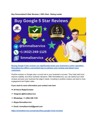 Buy Personalized 5-Star Reviews _ 100% Real - Rating Leader (1)