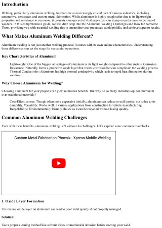 Aluminum Welding Challenges and How to Overcome Them