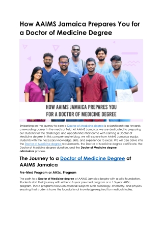 Doctor of Medicine degree admissions