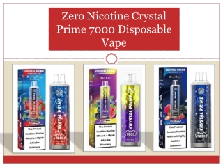 Zero Nicotine Crystal Prime 7000 Disposable Vape