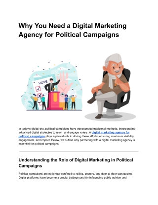 Why You Need a Digital Marketing Agency for Political Campaigns