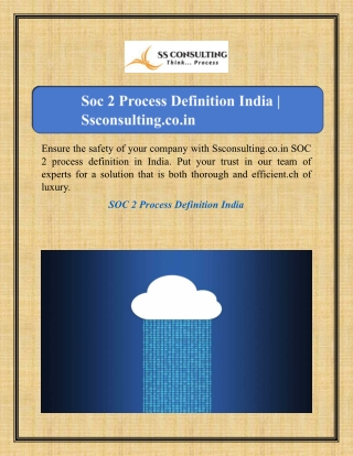 Soc 2 Process Definition India | Ssconsulting.co.in