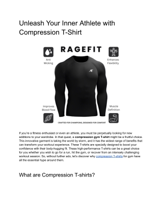 Discover Performance with RageFit Compression T-Shirts