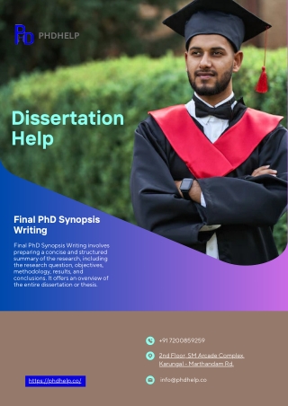 Final PhD Synopsis Writing