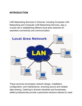 Computer Lan Networking Services in Chennai