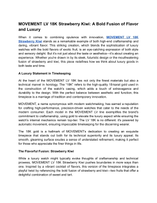 MOVEMENT LV 18K Strawberry Kiwi