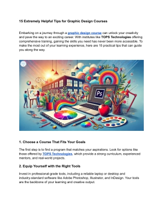 15 Extremely Helpful Tips for Graphic Design Courses