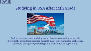 Studying in the USA After 12th Grade: Your Guide to Success.