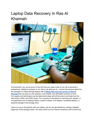 laptop data recovery in Ras Al Khaimah