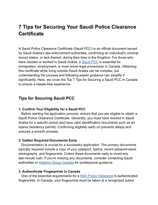7 Tips for Securing Your Police Clearance Certificate in Canada (1)