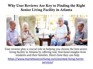 Why User Reviews Are Key to Finding the Right Senior Living Facility in Atlanta