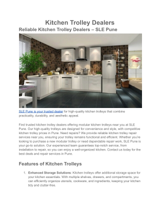 kitchen trolley dealers