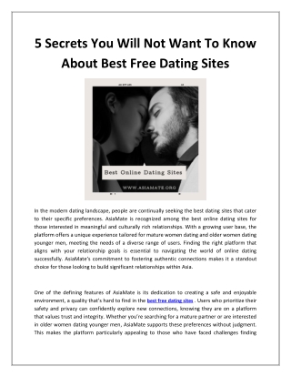 10 Ugly Truth About Best Free Dating Sites