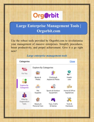 Large Enterprise Management Tools | Orgorbit.com