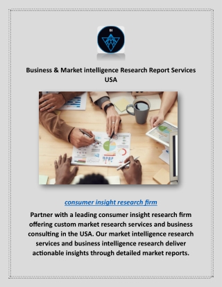 Business & Market intelligence Research Report Services USA