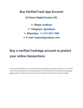 Buy Verified Cash App Account