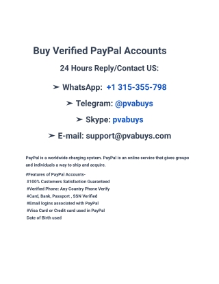 Buy Verified PayPal Accounts