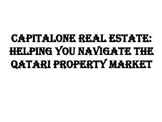 Best Properties for Rent in Doha, Qatar - Capital One