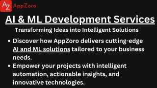AI & ML Development Solutions By AppZoro