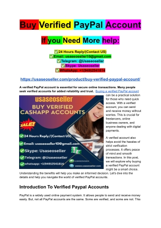Buy Verified PayPal Account
