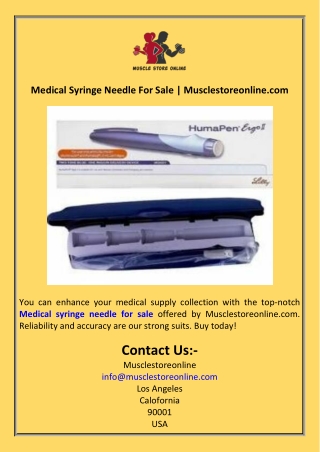 Medical Syringe Needle For Sale  Musclestoreonline.com