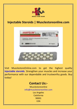 Injectable Steroids  Musclestoreonline.com