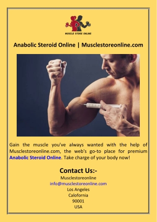 Anabolic Steroid Online  Musclestoreonline.com
