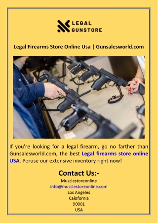 Legal Firearms Store Online Usa  Gunsalesworld.com