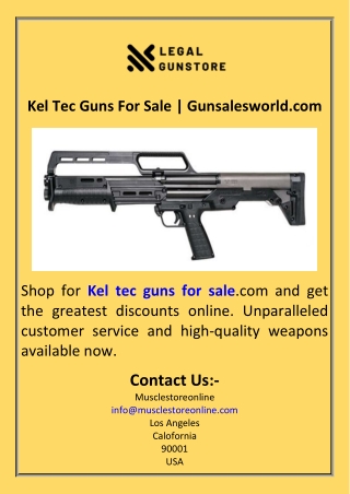 Kel Tec Guns For Sale  Gunsalesworld.com