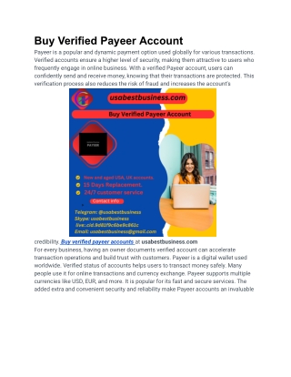 Buy Verified Payeer Account