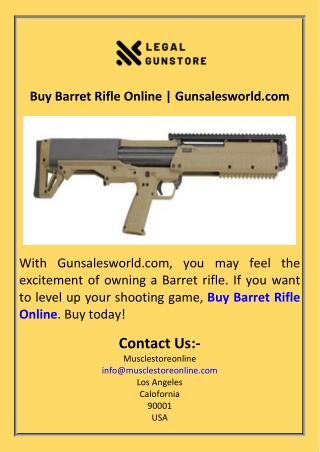Buy Barret Rifle Online  Gunsalesworld.com
